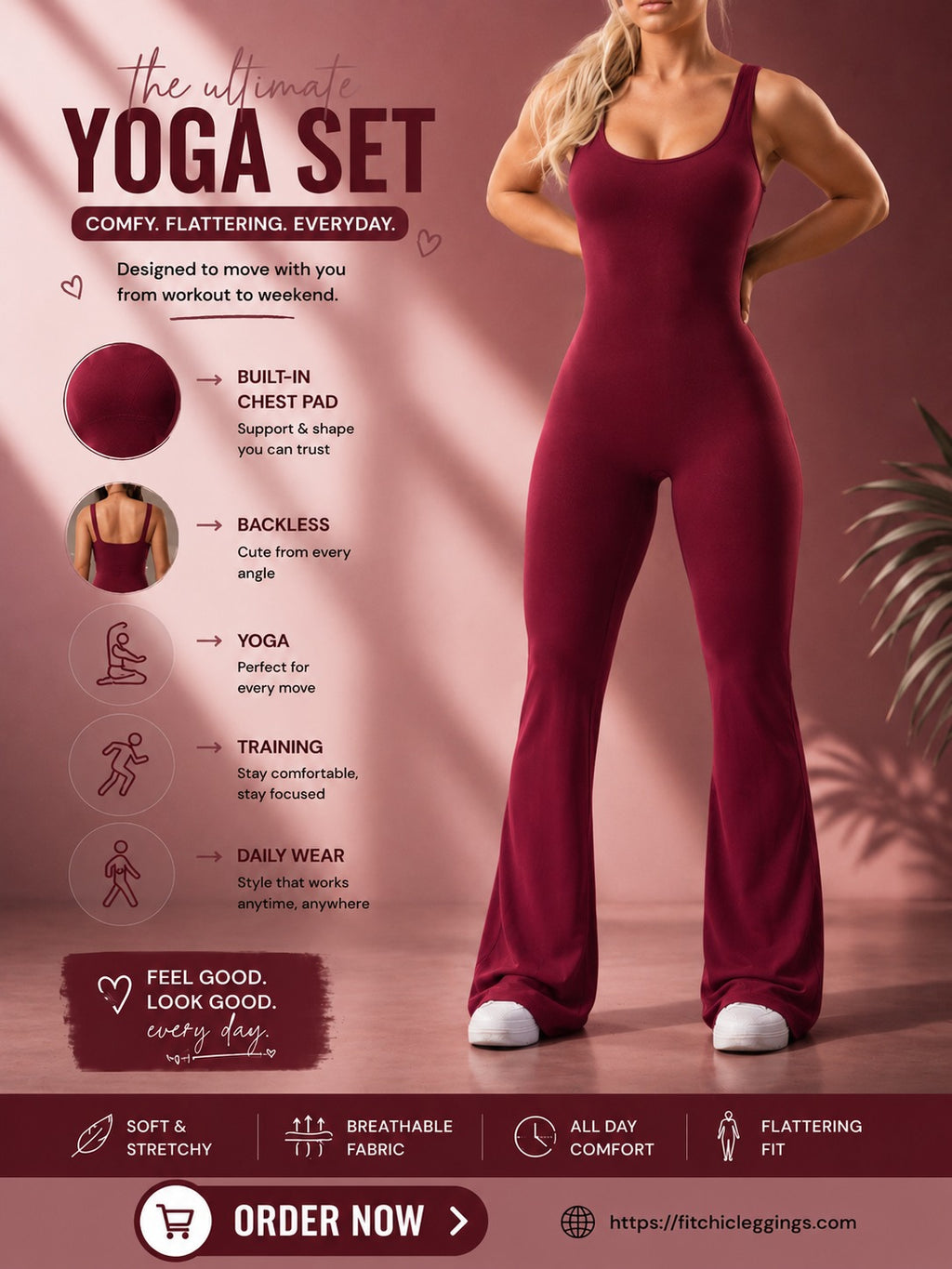 Slim Fit Hip Raise Jumpsuit Sexy Backless Exercise Yoga Clothes