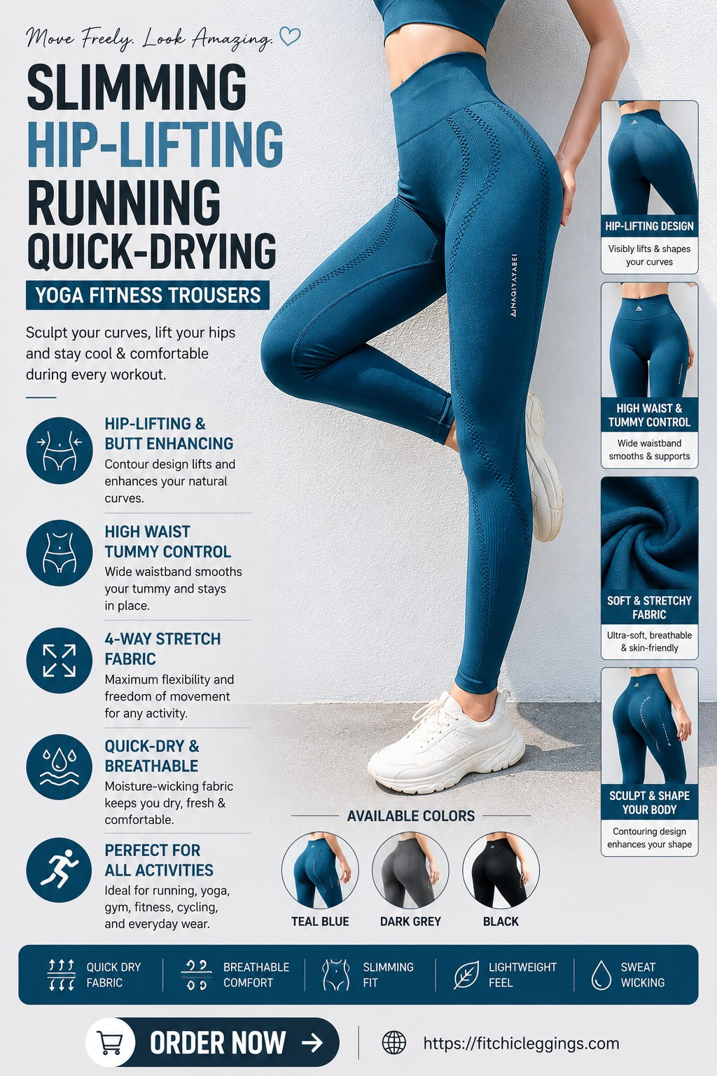 Slimming Hip-lifting Running Quick-drying Yoga Fitness Trousers